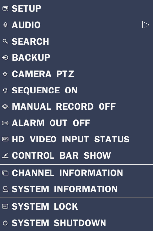 Anzeige der Aufzeichnungsmenge auf der Festplatte des DVR Alte Aufzeichnungen auf der HDD werden gelöscht um Platz für neue Aufnahmen zu schaffen Kontinuierliche Aufzeichnung Manuelle Aufzeichnung