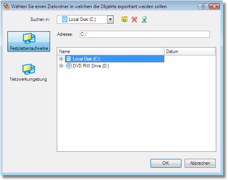 Festplatten Manager 11 Server 146 Anwenderhandbuch exportieren.
