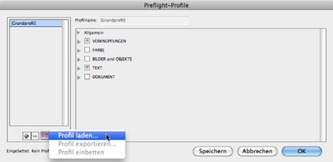 idpp und Sie finden es unter http:///id/1867 2 3 1 Profil laden Über das Menü Fenster Ausgabe Preflight öffnet sich der Preflight-Dialog.