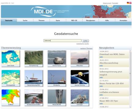 MDI-DE Portal Neuerungen Phase III Hinzuladen von Themen Erweiterung der Erweiterten Suche um ein Anytext Suchfeld Portalanpassungen > Sichtbarkeit Subnavigation >