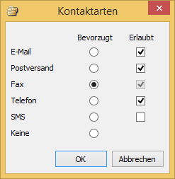 Handbuch Erste Schritte Adressenverwaltung 4.2.4 Kontaktarten Durch die Angaben im Feld Kontaktart lassen sich Kunden, Lieferanten, Partner usw. so ansprechen, wie sie dies wünschen.