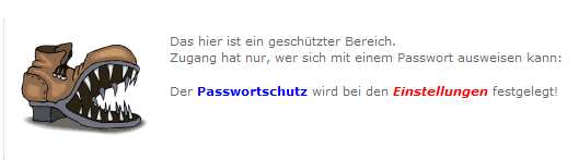 Kapitel 16 Seite 12 Einstellungen Eine Seite mit Passwort schützen Die Auswahl individueller Einstellungen ist sehr umfangreich.