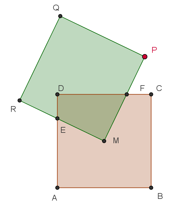 Aufgabenvariation: Überlappende Quadrate 148 Überlappende Quadrate Bestimme die Größe der Schnittfläche EMFD! Was ist der größte (kleinste) Wert, den diese Überlappungsfläche annehmen kann?
