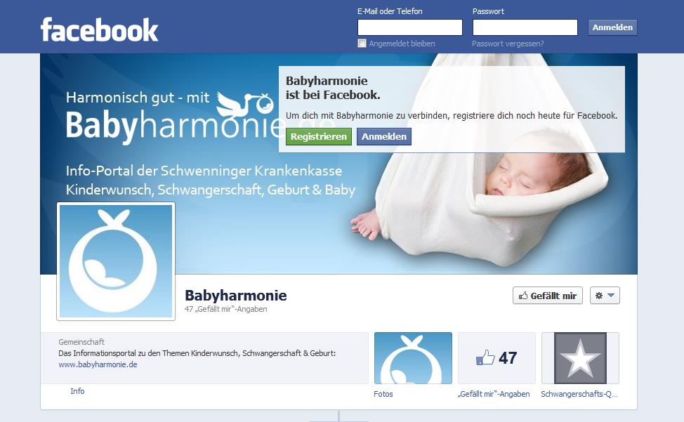 Social Media - Facebook Lessons Learned Kunden sowie Interessenten outen sich nicht in sozialen Medien zum Thema Schwangerschaft und Babywunsch.