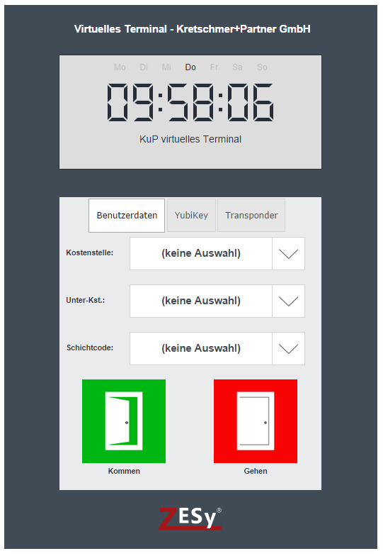 4.) Virtuelles Terminal Das virtuelle Terminal ist kein physikalisches Gerät, sondern dessen grafische Darstellung in einem Internetbrowser. Sie benötigen damit nur ein internetfähiges Gerät, z.b. PC, Notebook oder Tablet.