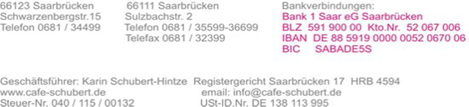 AGB für den Online-Shop von Otto Schubert & Sohn GmbH 1.