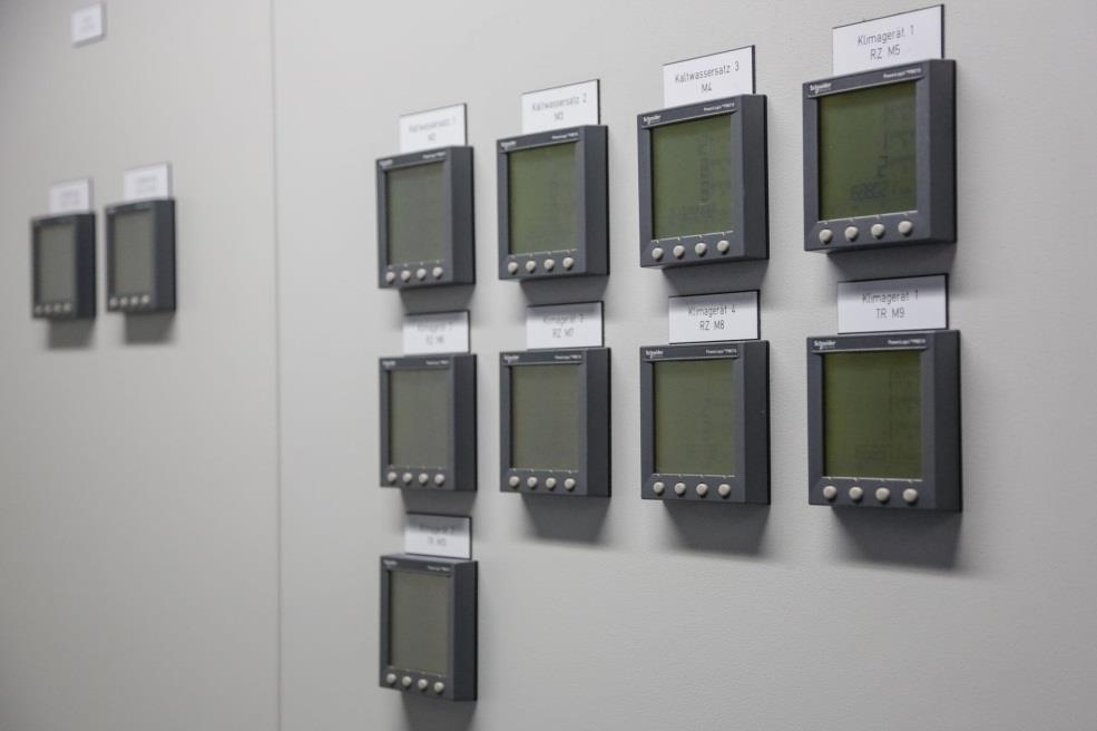 Verbrauchsparameter permanent im Blick Energiemessgeräte Technikraum (Auszug) Monitoring