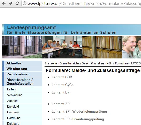 DGL Deutsch: Anmeldung zur Prüfung LPA