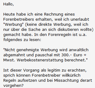 Community/Medien > Worüber regen sich diese Foren-Heinis denn auf?