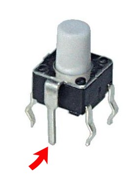 Der erste Mikrocomputer - Bauteile 4. Bauteile 4.. Kurzhub-Taster Du wirst einen Taster verwenden, um den Mikrocontroller manuell zu ReSetten.