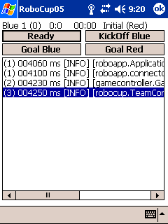 6.3. RoboCup-spezifische Erweiterungen Abbildung 6.14.: RoboCup Windows CE-Dialog den aktuellen Spielzustand per UDP-Broadcast an die Roboter.