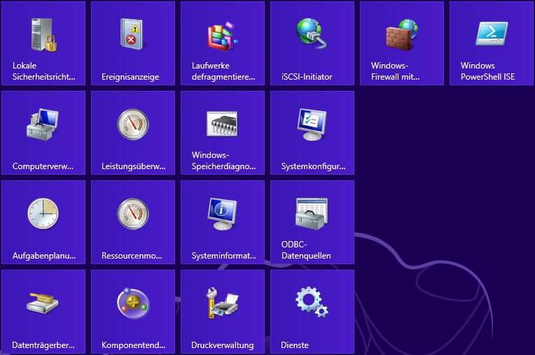 28 Kapitel 1 Bewerten von Windows 8 So fügen Sie Kacheln für die Verwaltungstools hinzu: 1.