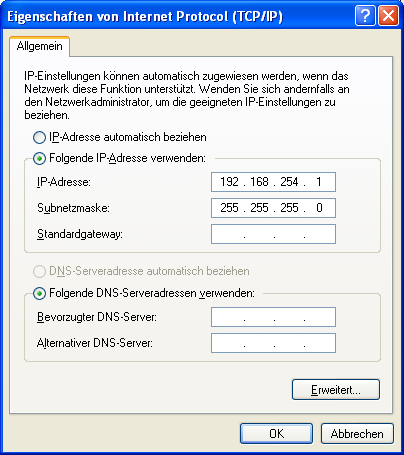 Vorbereiten der Fernbedienung Windows XP 1 Wählen Sie im Start-Menü des PC [Systemsteuerung]. 2 Wählen Sie [Netzwerk- und Internetverbindungen] und öffnen Sie [Netzwerkverbindungen].