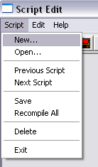 8. Das Script Mache einen Klick auf Edit Base. Jetzt klickst du auf die Punkte, rechts neben der Script Auswahl. Klicke in dem Fenster das sich öffnet, Links oben auf Script, dann auf New.