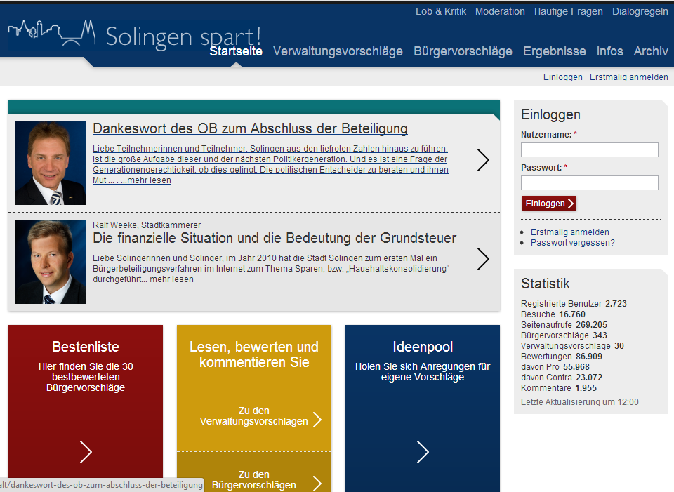 Bürgerbeteiligung in den Kommunen No NAME URL 1 Apps für Deutschland http://apps4deutschland.de/ 2 Bad Wörishofen Bürgerhaushalt www.buergerhaushalt.bad-woerishofen.de/start.