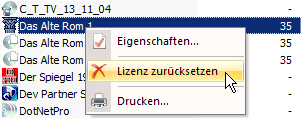 Virtual CD NMS v10 Handbuch Lizenzanzahl für virtuelle CDs festlegen Damit eine virtuelle CD der Lizenzkontrolle von Virtual CD NMS unterliegt, muss für sie eine Lizenzanzahl festgelegt werden.