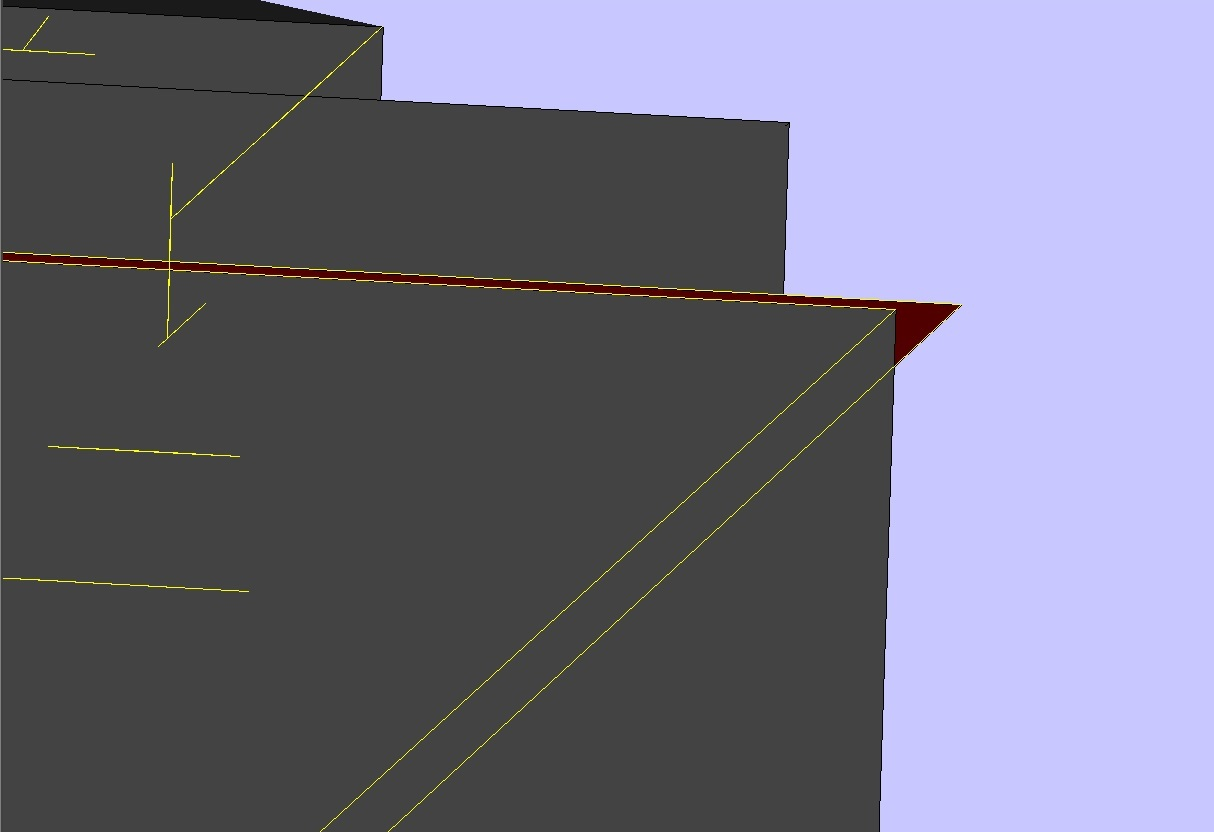 3D-Druckvorbereitung - Fehler Volumenkörper Dachüberstand als