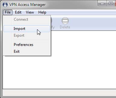 Erste Schritte als Administrator Shrew Soft VPN-Client 1) Starten Sie den Shrew Soft VPN-Client (VPN Access Manager).