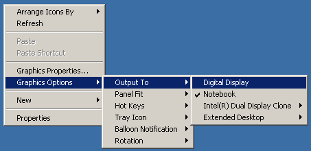 Inbetriebnahme Externen Monitor anschließen 2. "Notebook" auswählen. Der externe Bildschirm wird ausgeschaltet.