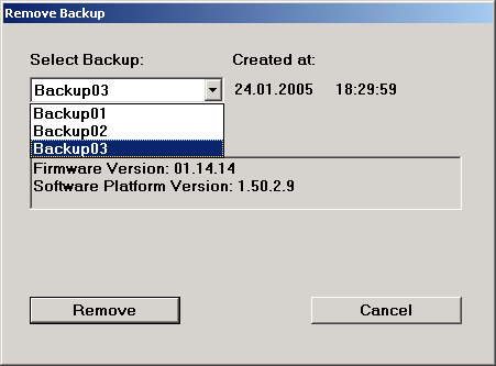 Inbetriebnahme Windows 7 Recovery und Backup 3. Selektieren Sie den "Select Backup"-Knopf mit den TAB-Tasten. 4.