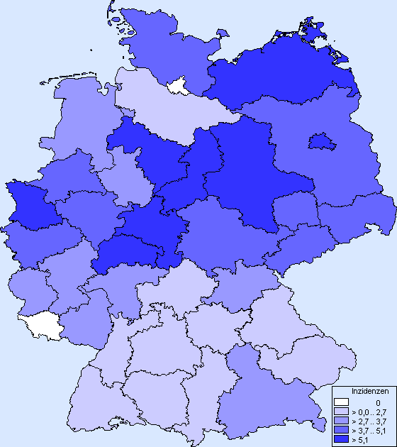 Große unterschiede DE-NL (Beispiel: MRSA) Rate: 2008: 2% 2009: 1% 2010: 2%