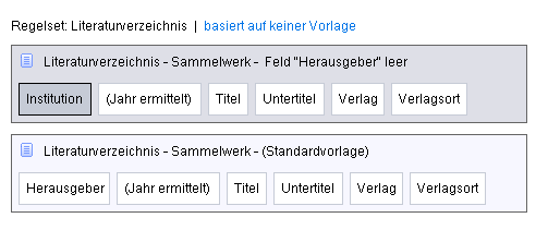 Zitationsstile auswählen oder erstellen Hinweis: Wenn Sie ein Grundschema (eine Vorlage) erstellen, gehen Sie vom bibliographischen Standardfall aus.