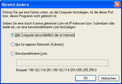 Abbildung 2: Windows Firewall-Ausnahmeliste Abbildung 3: Konfiguration eines Ausnahmebereichs Frustrierende Internetprobleme werden behoben Wie oft haben Sie eine Webseite geöffnet, bei der Sie ohne