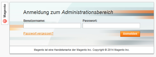 Schritt 6 - Erster Login Anschließend gehen Sie bitte zum Admin Panel. Ihr erstes Login in Ihre lokalisierte Magento-Edition steht bevor.