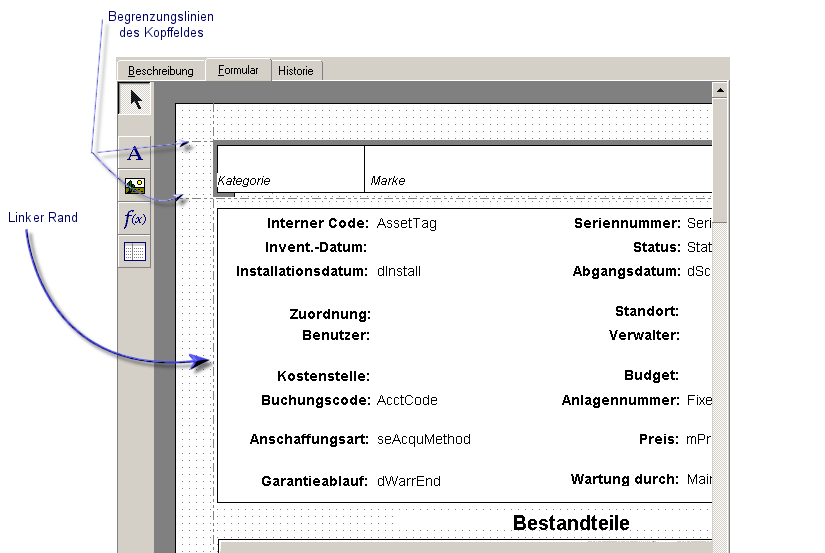 AssetCenter 5 Fügen Sie die gewünschten Objekte ein, oder verschieben Sie die Objekte im Hauptfeld. 6 Klicken Sie auf Ändern, um die Änderungen zu bestätigen. Abbildung 4.1.