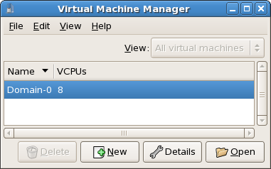 Kapitel 17. Die Verwaltung virtueller Maschinen mit dem Virtual Machine Manager Abbildung 17.33. Virtuelle CPUs anzeigen 2.