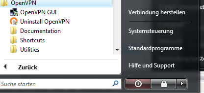 3. Verbindung herstellen / trennen Nach einem Neustart Ihres Computers, oder nach einer Trennung der Internet-Verbindung ist die Verbindung zum VPN in der Regel getrennt und muss wieder aktiviert
