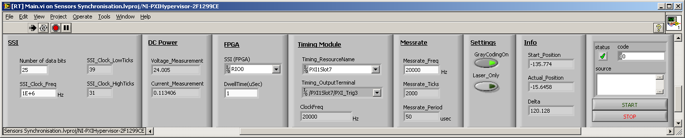 MTS Hardware RT&Trigger Engine GUI LabVIEW WIN/RT