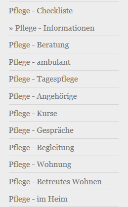 Pflege - Beratung und Information Für eine erste Orientierung stehen Ihnen die