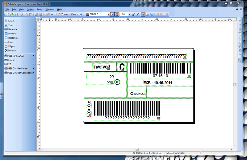 Erstellung der Layouts Etikettenlayouts können mit grafischen Editoren (bsp. Zebra Designer) erstellt werden.