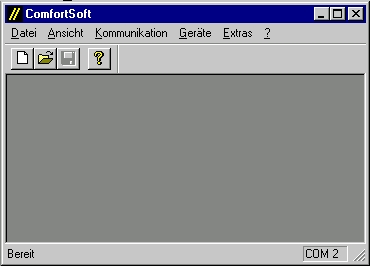 Benutzeroberfläche Bedienung Benutzeroberfläche Die Benutzeroberfläche von ComfortSoft ist eine typische Windows-Benutzeroberfläche.