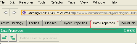 Protégé 4.0 133 Abbildung 33: Object properties IV Der Eigenschaft MotorFuerModell wird die Eigenschaft ModellFuerMotor automatisch als Inverse Eigenschaft zugeordnet. 7.2.