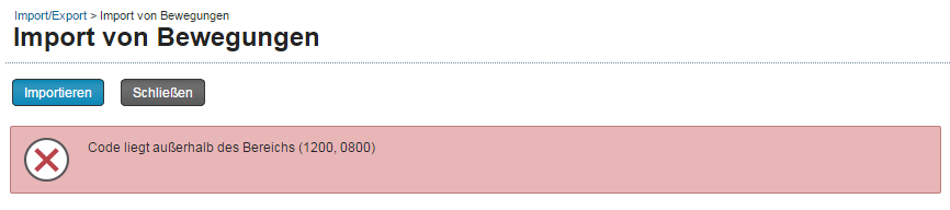 EXACT ONLINE 10 Die zu importierende Datei enthält Sachkonten welche nicht in Exact Online angelegt sind.