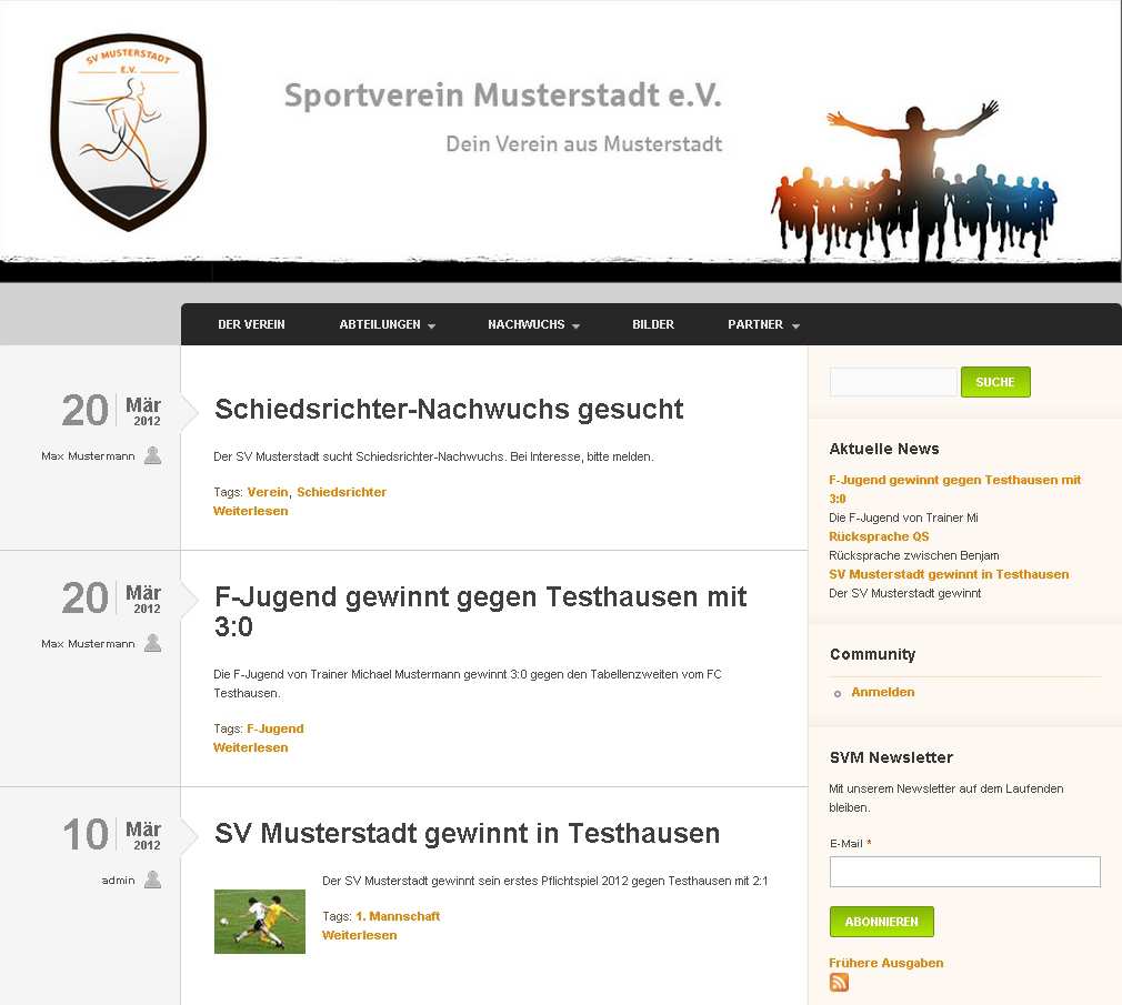 Funktionsbereich: Homepage Individuelles Design (bspw.