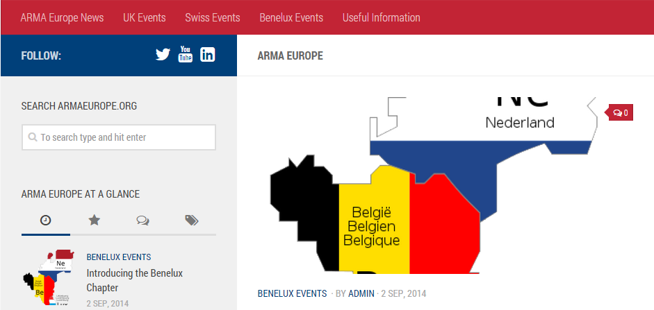 ARMA Europe Website (new) http://armaeurope.