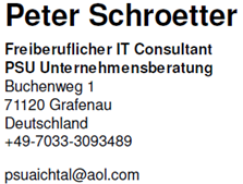 CV Peter Schroetter Über mich Mein Spezialwissen sind alle Themen im Bereich Mainframe Kostenreduzierung.