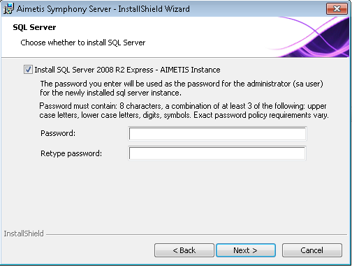 Aimetis Symphony Server v6.12 installieren 4.