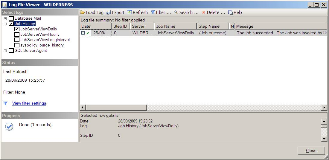 4.4 ServerView-Datenbank sichern 4.4.3 Ablauf der Sicherungsaufträge bearbeiten und verfolgen Über Datenbank-Verwaltungsprogramm für Vollversionen von SQL Server (nicht für SQL Server Express)