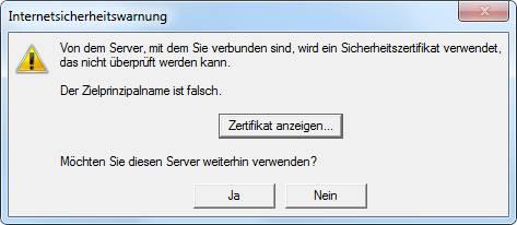 Abbildung 1: Outlook Fehlermeldung, wenn