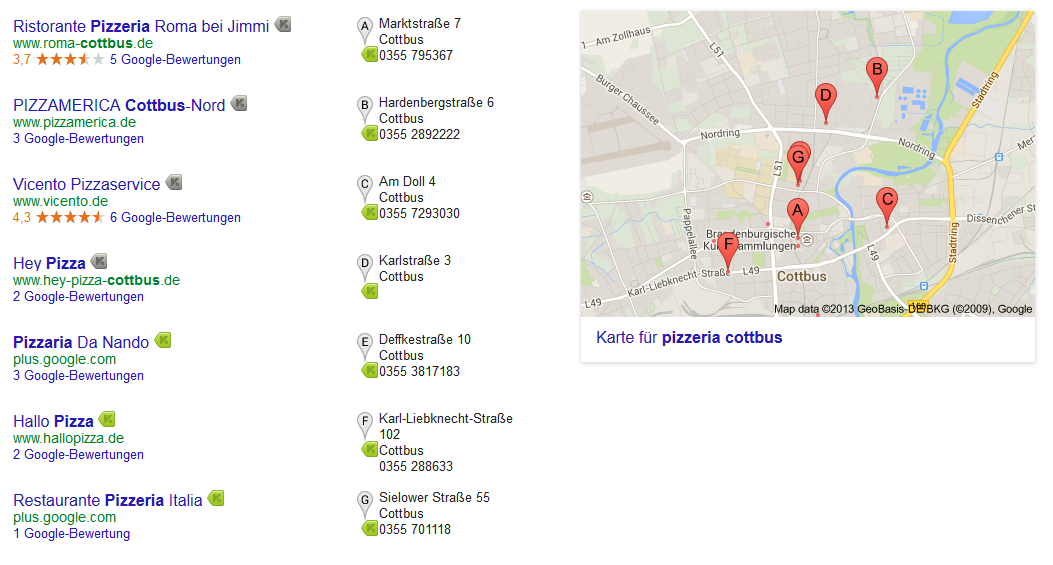 Lokalen Bezug schaffen Ansatz: wertvolle Besucher kommen aus Ihrer Umgebung oder suchen danach Google Maps Eintrag