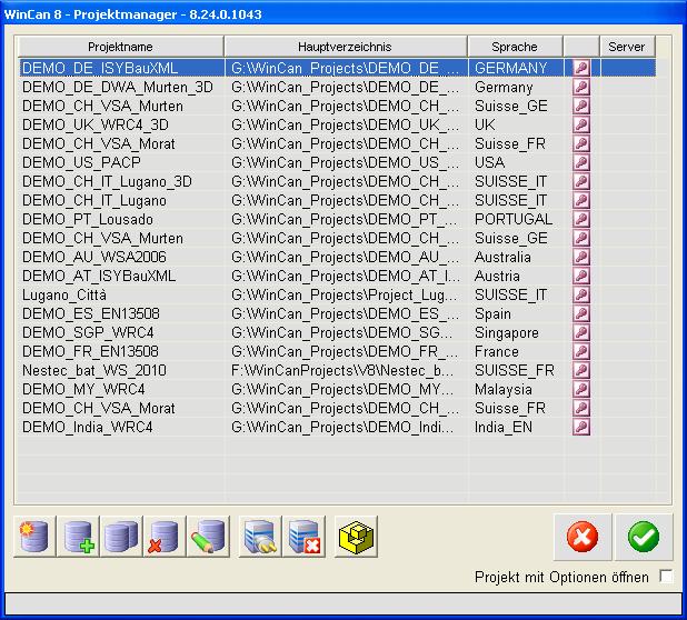 2 WinCan8 starten Klicken Sie das Programmsymbol, um WinCan8 zu starten und betätigen Sie im nachfolgenden Dialogfenster umgehend die OK-Schaltfläche: Ignorieren Sie die Eingabe von Benutzername und