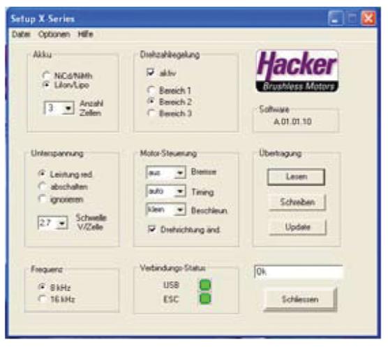 -nun können Sie die Hacker X-PRO V2 Software über einen Doppelklick auf das entsprechende Symbol auf Ihrem Desktop,oder über Start Programme starten.