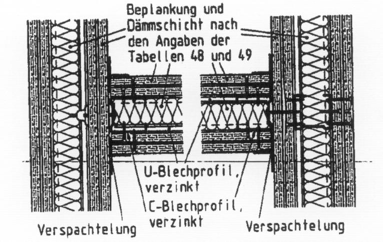 1.3 Bild 2 Beispiel für eine Stahlstütze in einer Wandkonstruktion integriert (Horizontalschnitt) Besonderes Augenmerk muss auch auf die Ausführung der Ecken von Wandkonstruktionen gelegt werden.