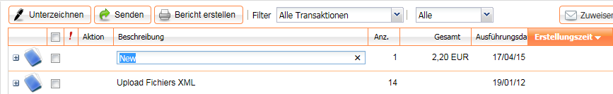 TIPP: Wenn Sie direkt Einen Umschlag anlegen klicken, ohne ihm einen Namen zu geben, wird er automatisch den Namen Umschlag von Nutzername (Datum und Uhrzeit) tragen.