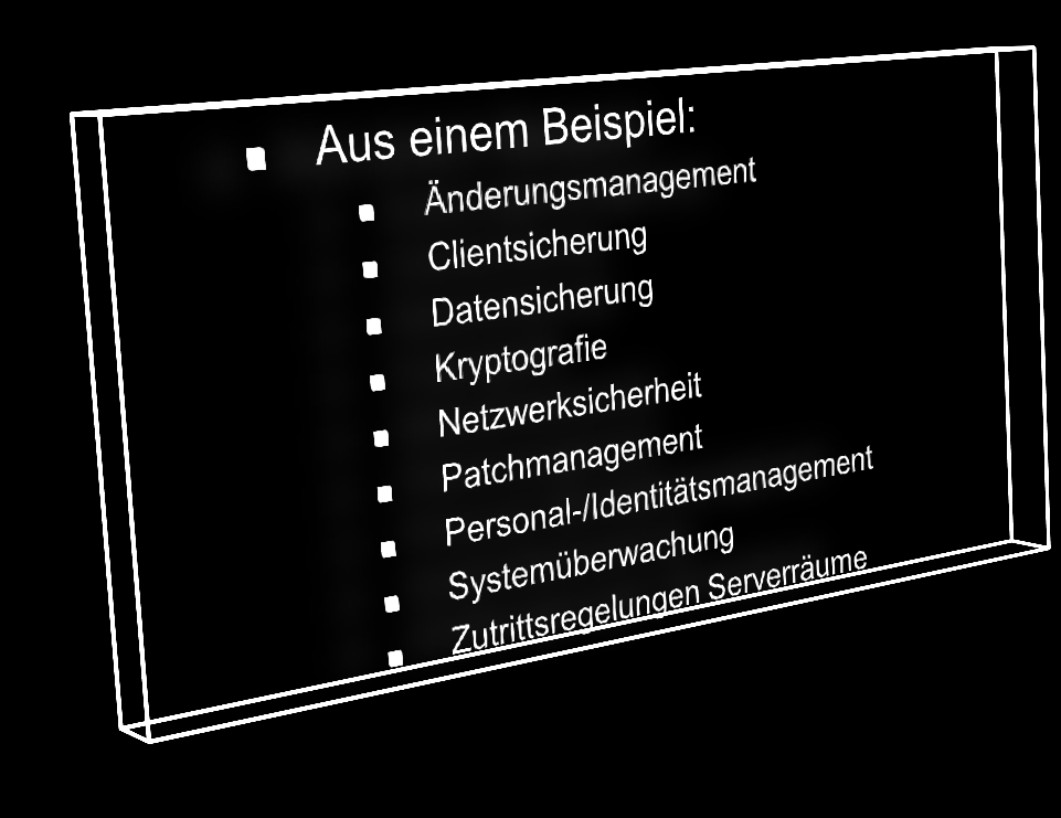 weiter IT-Sicherheitsbetrachtung INSTITUTS-, FAKULTÄTS-, ABTEILUNGSNAME (in der Masteransicht ändern) Ergebnis IT-Sicherheitsbetrachtungen ab Schutzbedarf