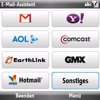 Exchange Über Start -> E-Mail-Assistent Über Weiter zum nächsten Schritt Die